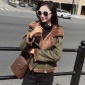 **东大门宽松短款麂皮绒外套女冬装加厚加绒机车服夹克显瘦潮